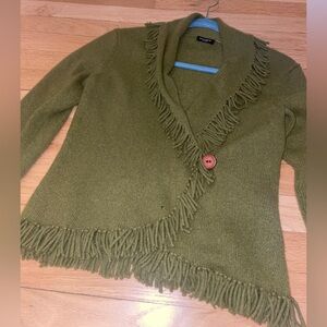 Fringe Cashmere Cardigan